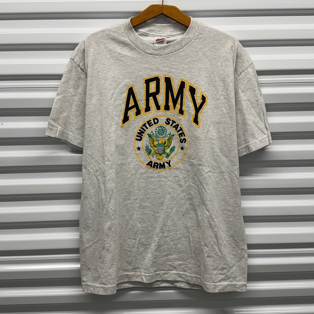 Vintage 90s Unites States Army White/ Gray Mens Shirt